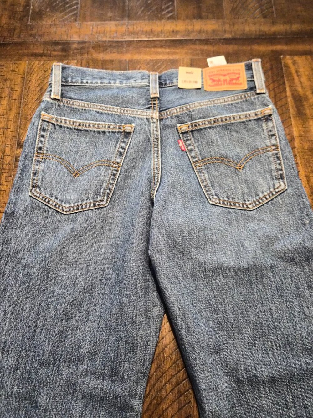 Levis Womens 94 Baggy Bootcut Jeans Size 25 x 31 Blue Denim Mid Rise NWT G551 - Picture 8 of 14